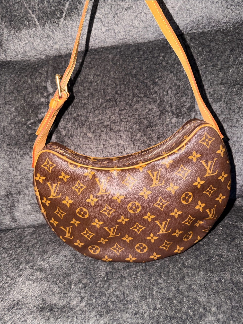Louis Vuitton Monogram Croissant mm Shoulder Bag in Brown and Tan - Picture 2 of 5